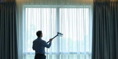 Commercial curtain stain removal service dakabin hotels offices restaurants